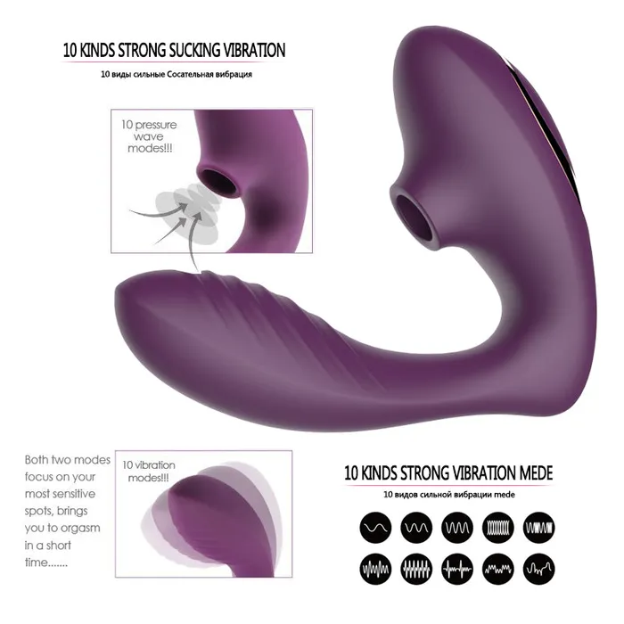 Own Pleasures Female Sex Toys Oral Nipple Clitoris Stimulator and Vaginal Vibrator