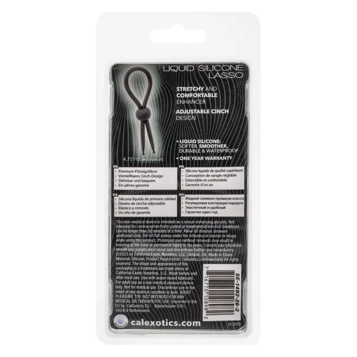 CalExotics Female Sex Toys Alpha Liquid Silicone Lasso Black