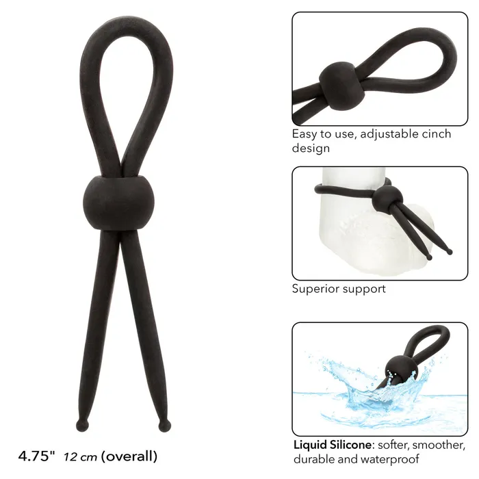 CalExotics Female Sex Toys Alpha Liquid Silicone Lasso Black