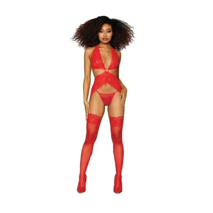 Dreamgirl International Female Sex Toys Lace Garter Slip Set with Gold Hardware Dreamgirl International Female Sex Toys Lace Garter Slip Set with Gold Hardware