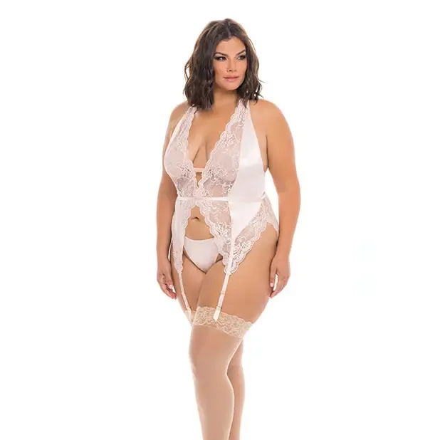 Oh La La Cheri Male Sex Toys Noah Soft Cup Merrywidow Wgarter Straps Gstring Peach Whip