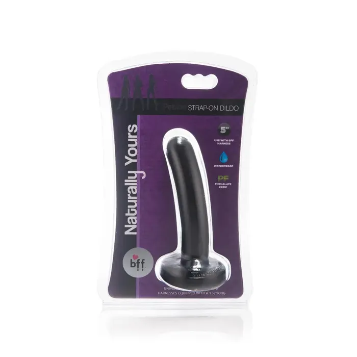SI Novelties Female Sex Toys Bff Petite Strap On Dildo Black 5in