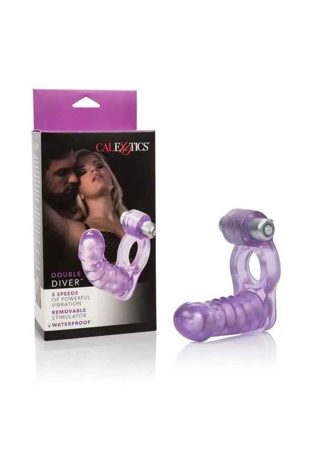 Couples Cal Exotics Cal Exotics Couples Enhancer Double Diver Cock Ring Purple