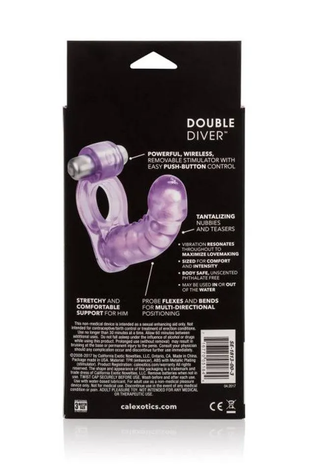 Couples Cal Exotics Cal Exotics Couples Enhancer Double Diver Cock Ring Purple