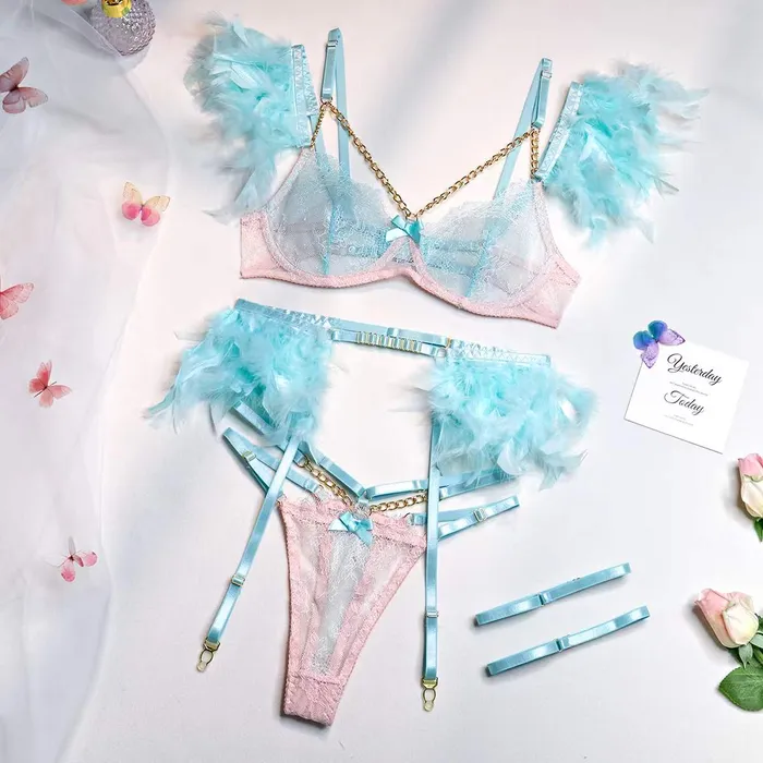 Amanda Feathers Lingerie Set Dashdiamondx Anal
