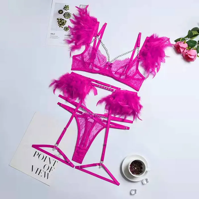 Amanda Feathers Lingerie Set Dashdiamondx Anal