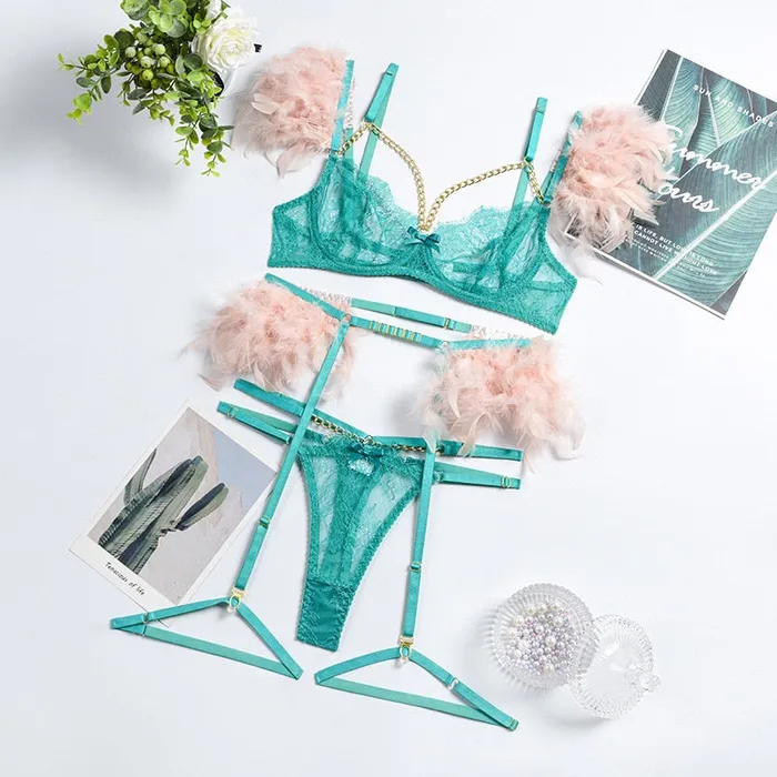 Amanda Feathers Lingerie Set Dashdiamondx Anal