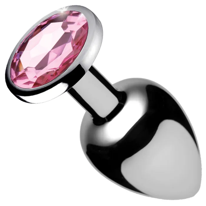 XR Brands Booty Sparks Pink Gem Anal Plug Medium Male Sex Toys