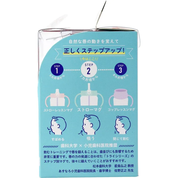 Anal Richell Richell TLI Baby Stage 2 Try Straw Clear Training Water Bottle Mug