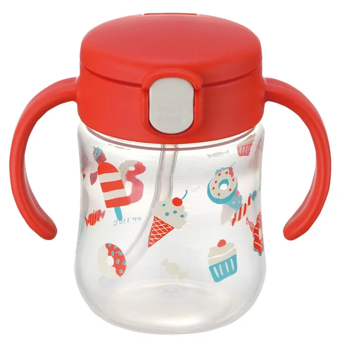 Anal Richell Richell TLI Baby Stage 2 Try Straw Clear Training Water Bottle Mug