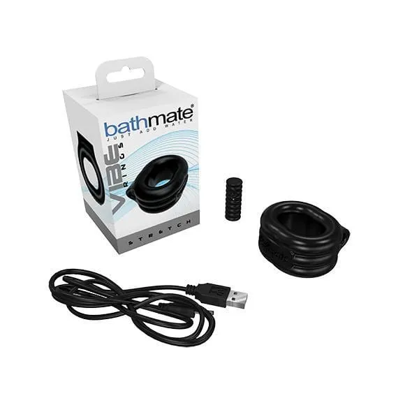 Bathmate Vibe Ring Rechargeable Cock Ring Black Bathmate Male Sex Toys