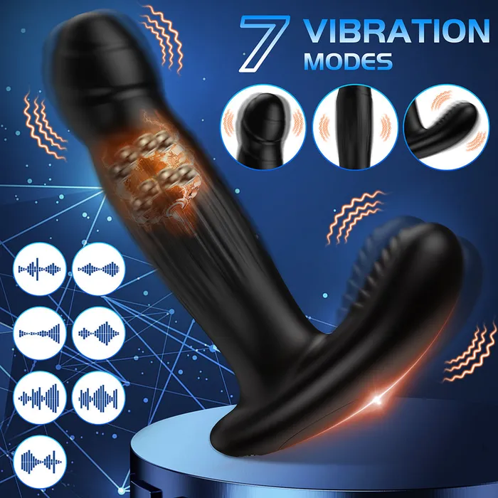 Male Sex Toys Wave Motion 7 Rotation 7 Vibration Modes Prostate Massager Anal Vibrator propinkup