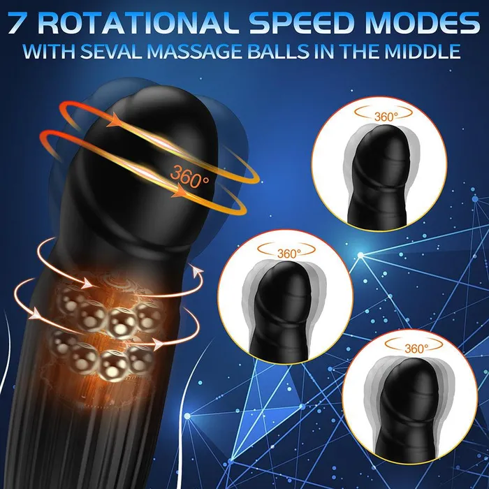 Male Sex Toys Wave Motion 7 Rotation 7 Vibration Modes Prostate Massager Anal Vibrator propinkup