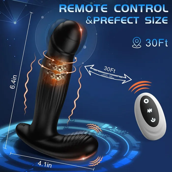 Male Sex Toys Wave Motion 7 Rotation 7 Vibration Modes Prostate Massager Anal Vibrator propinkup