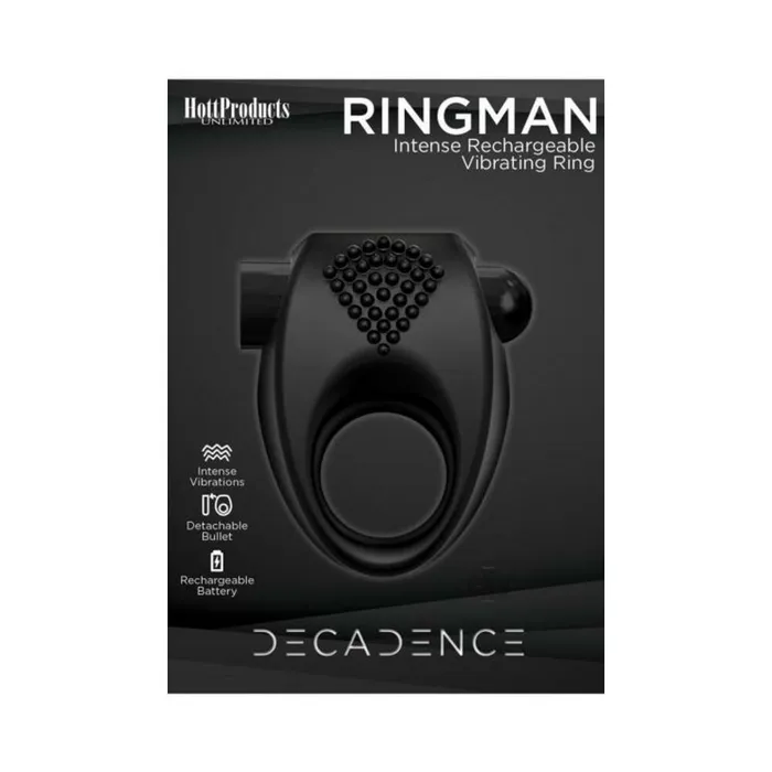 Male Sex Toys Hott Products Unlimited Decadence Ring Man Vibrating Rechargeable Cock Ring Black Male Sex Toys Hott Products Unlimited Decadence Ring Man Vibrating Rechargeable Cock Ring Black