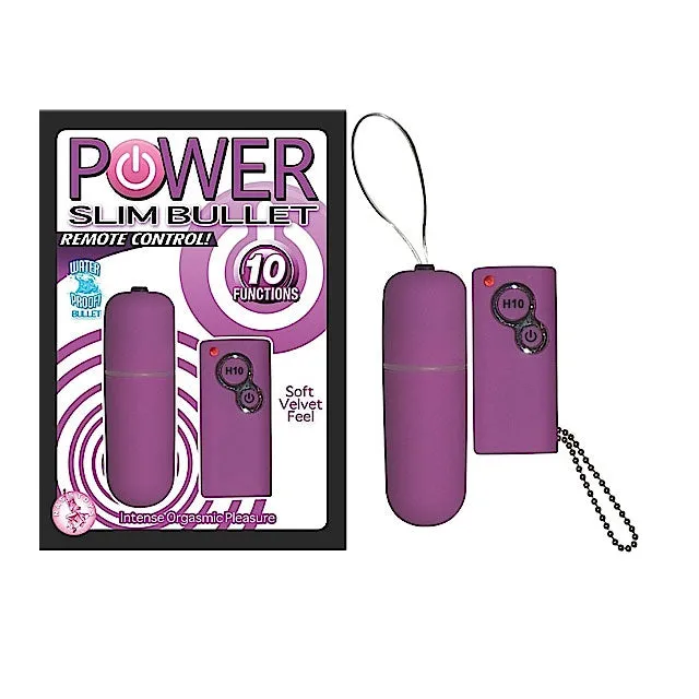 Nasstoys Female Sex Toys Power Slim Bullet Remote Control Purple