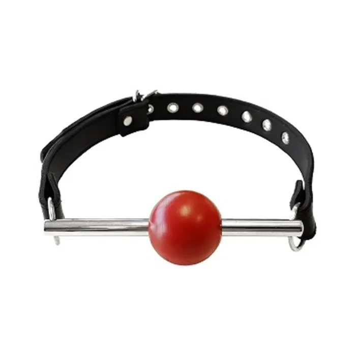 Rouge Group LTD Male Sex Toys Ball Gag Black With Removable Red Ball And Stainless Steel Rod Rouge Group LTD Male Sex Toys Ball Gag Black With Removable Red Ball And Stainless Steel Rod