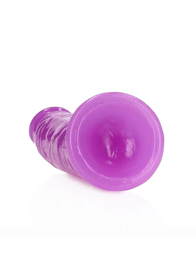 SHOTS AMERICA LLC Dildos REALROCK GLOW IN THE DARK 6 SLIM DILDO PURPLE