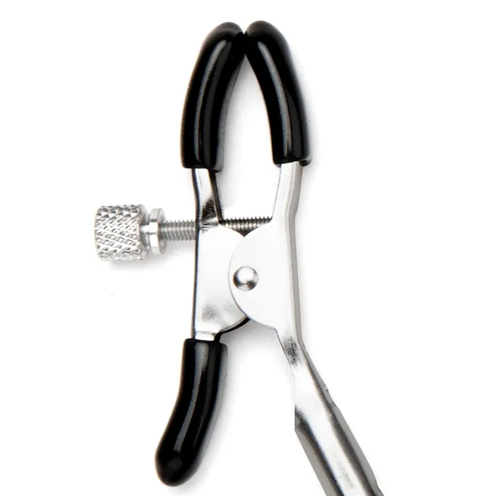 Anal Lux Fetish Adjustable Nipple Clips Black Silver Lux Fetish