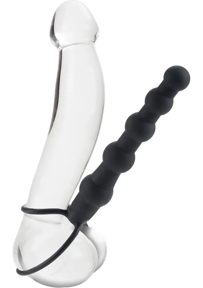 Extensions Female Sex Toys Silicone Love Rider Beaded Dual Penetrator