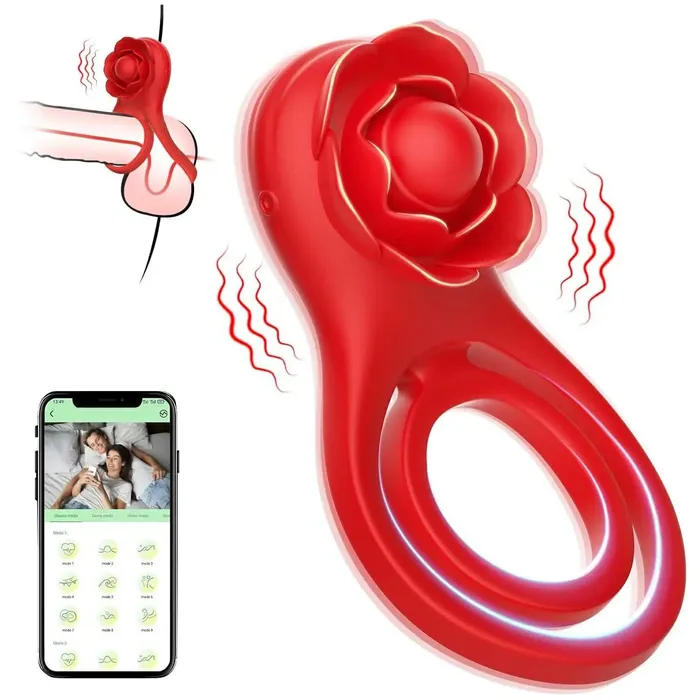 Male Sex Toys Inyarose Rose Wireless Remote Control Cock Ring