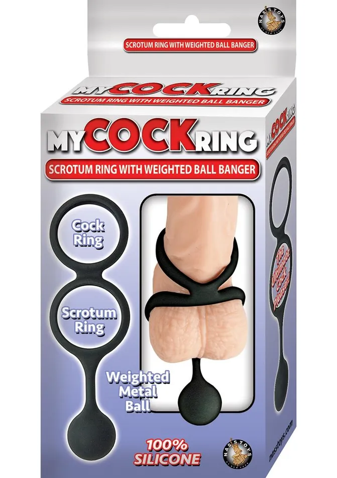My Cockring Male Sex Toys My Cock Ring Scrotum Ring with Weighted Ball Banger Silicone Cock Ring My Cockring Male Sex Toys My Cock Ring Scrotum Ring with Weighted Ball Banger Silicone Cock Ring